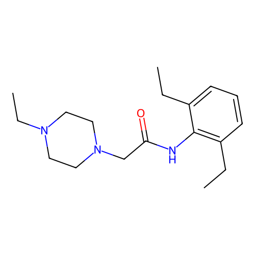 N-(2,6-diethylphenyl)-2-(4-ethylpiperazin-1-yl)acetamide structure