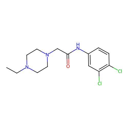 N-(3,4-dichlorophenyl)-2-(4-ethylpiperazin-1-yl)acetamide structure