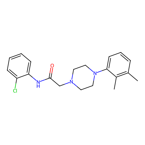 N-(2-chlorophenyl)-2-[4-(2,3-dimethylphenyl)piperazin-1-yl]acetamide structure