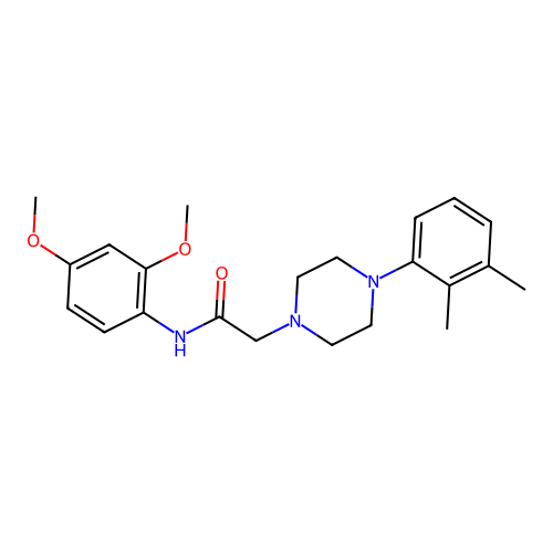 N-(2,4-dimethoxyphenyl)-2-[4-(2,3-dimethylphenyl)piperazin-1-yl]acetamide structure