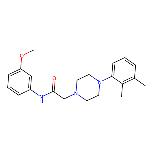 2-[4-(2,3-dimethylphenyl)piperazin-1-yl]-N-(3-methoxyphenyl)acetamide structure