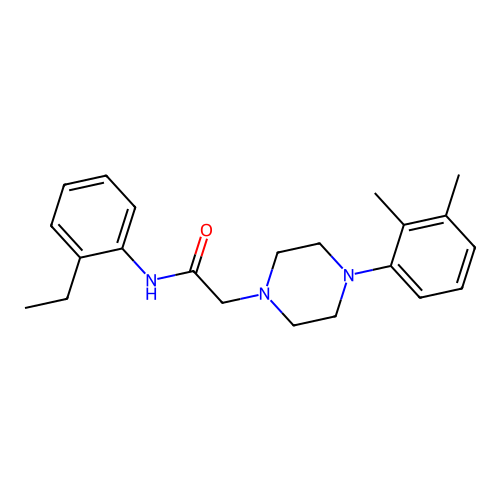 2-[4-(2,3-dimethylphenyl)piperazin-1-yl]-N-(2-ethylphenyl)acetamide structure