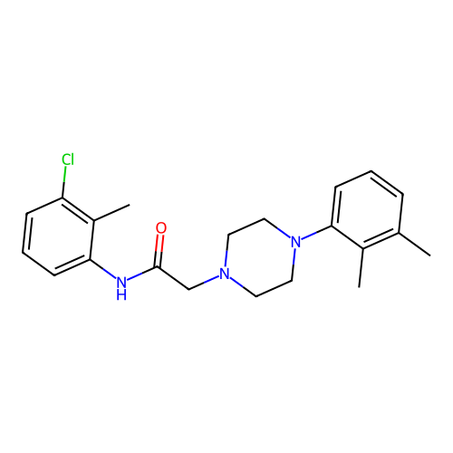 N-(3-chloro-2-methylphenyl)-2-[4-(2,3-dimethylphenyl)piperazin-1-yl]acetamide structure