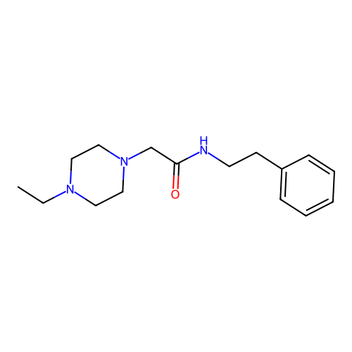 2-(4-ethylpiperazin-1-yl)-N-(2-phenylethyl)acetamide structure