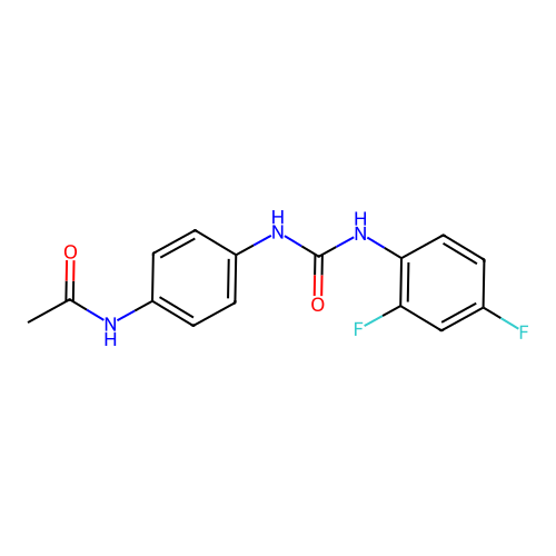 N-[4-[(2,4-difluorophenyl)carbamoylamino]phenyl]acetamide structure