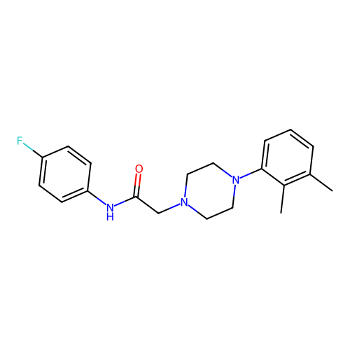 2-[4-(2,3-dimethylphenyl)piperazin-1-yl]-N-(4-fluorophenyl)acetamide structure