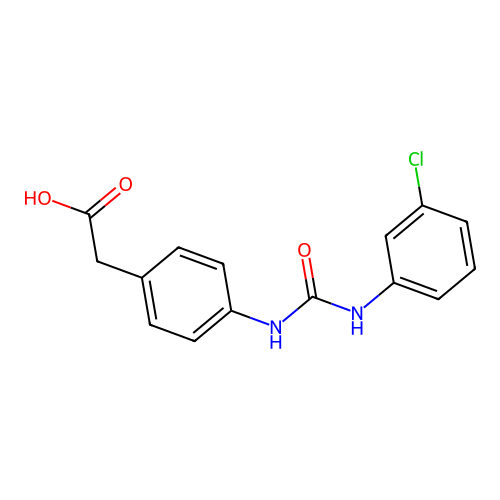 2-[4-[(3-chlorophenyl)carbamoylamino]phenyl]acetic Acid structure