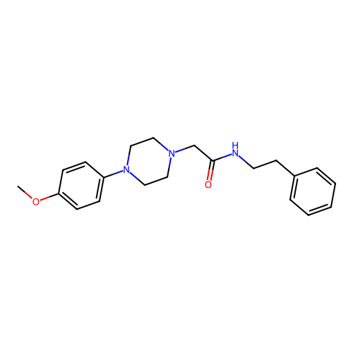2-[4-(4-methoxyphenyl)piperazin-1-yl]-N-(2-phenylethyl)acetamide structure