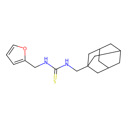1-(1-Adamantylmethyl)-3-(furan-2-ylmethyl)thiourea structure