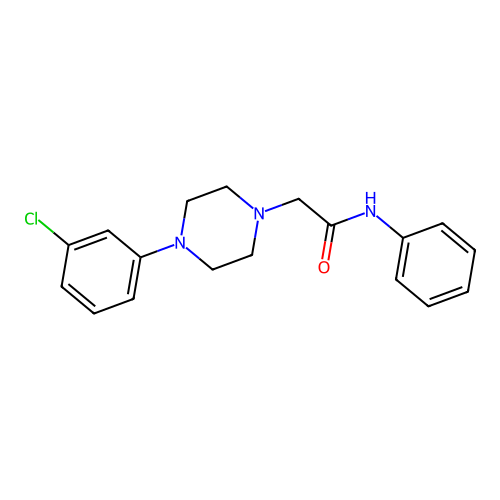 2-[4-(3-chlorophenyl)piperazin-1-yl]-N-phenylacetamide structure