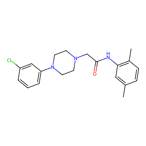 2-[4-(3-chlorophenyl)piperazin-1-yl]-N-(2,5-dimethylphenyl)acetamide structure