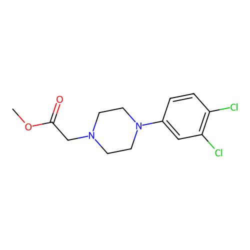 Methyl 2-[4-(3,4-dichlorophenyl)piperazinyl]acetate structure