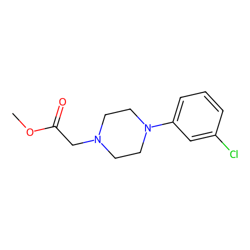 Methyl 2-[4-(3-chlorophenyl)piperazinyl]acetate structure