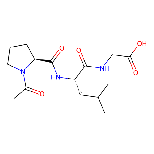 Glycine, N-[N-(1-acetyl-L-prolyl)-L-leucyl]- structure