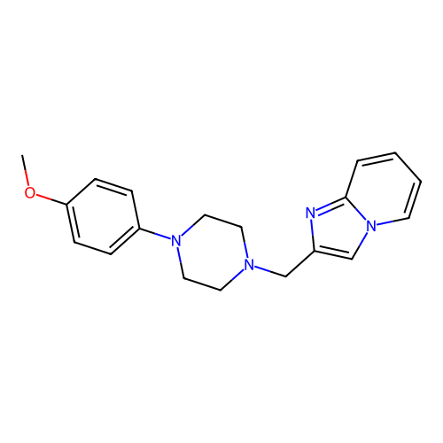 2-[[4-(4-Methoxyphenyl)piperazin-1-yl]methyl]imidazo[1,2-a]pyridine structure
