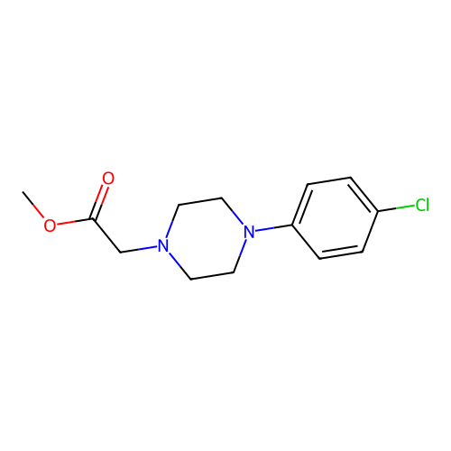 Methyl 2-[4-(4-chlorophenyl)piperazin-1-yl]acetate structure