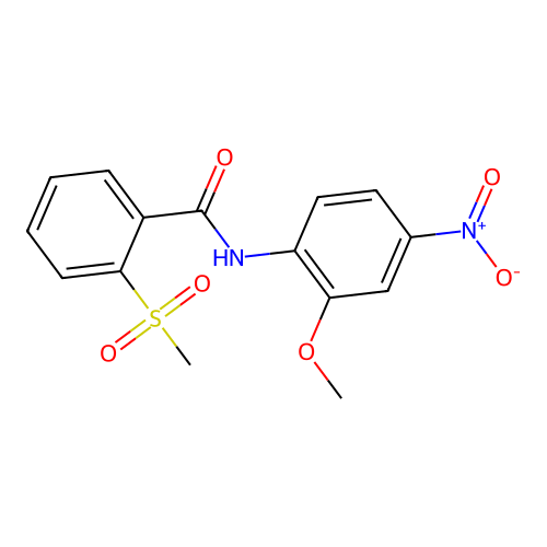N-(2-methoxy-4-nitrophenyl)-2-(methylsulfonyl)benzamide structure