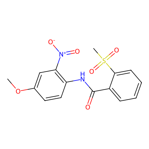 N-(4-methoxy-2-nitrophenyl)-2-methylsulfonylbenzamide structure