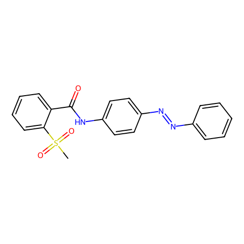 Benzamide, 2-(methylsulfonyl)-N-[4-(2-phenyldiazenyl)phenyl]- structure
