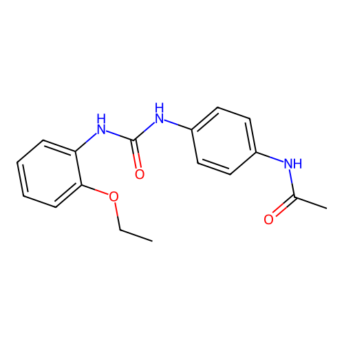 N-[4-[(2-ethoxyphenyl)carbamoylamino]phenyl]acetamide structure