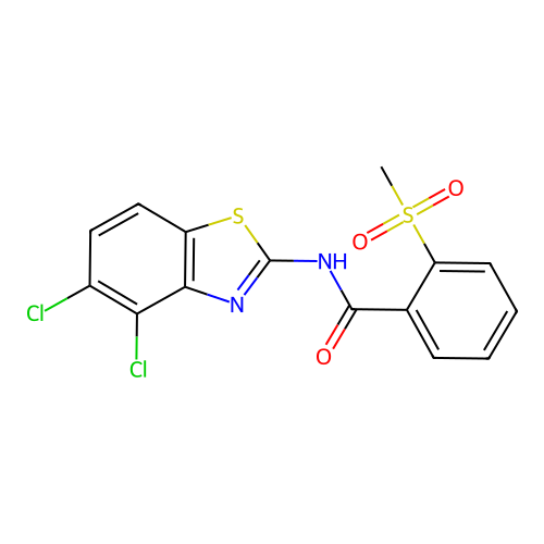 N-(4,5-dichlorobenzo[d]thiazol-2-yl)-2-(methylsulfonyl)benzamide structure