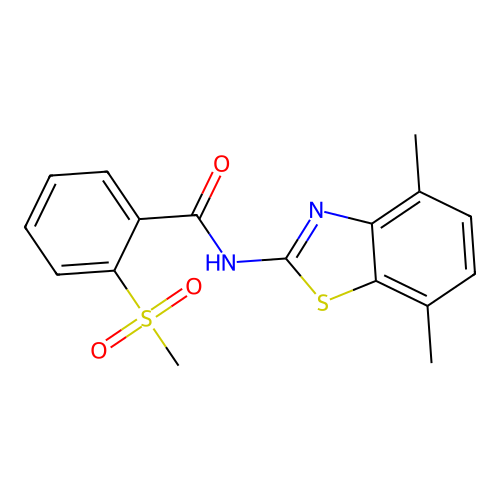 N-(4,7-dimethylbenzo[d]thiazol-2-yl)-2-(methylsulfonyl)benzamide structure