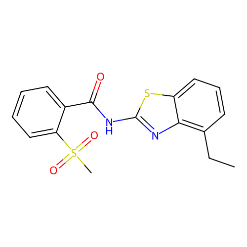 N-(4-ethylbenzo[d]thiazol-2-yl)-2-(methylsulfonyl)benzamide structure