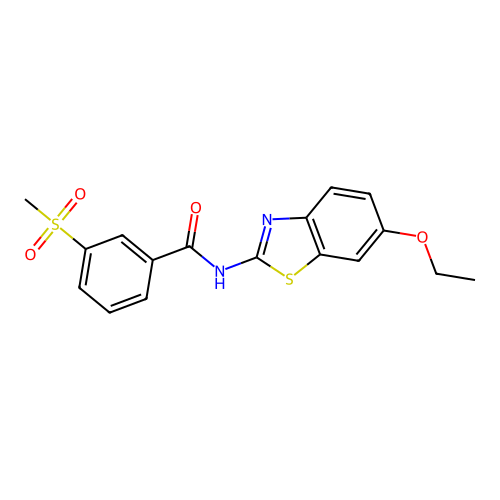 N-(6-ethoxybenzo[d]thiazol-2-yl)-3-(methylsulfonyl)benzamide structure