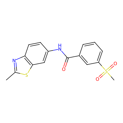 N-(2-methylbenzo[d]thiazol-6-yl)-3-(methylsulfonyl)benzamide structure