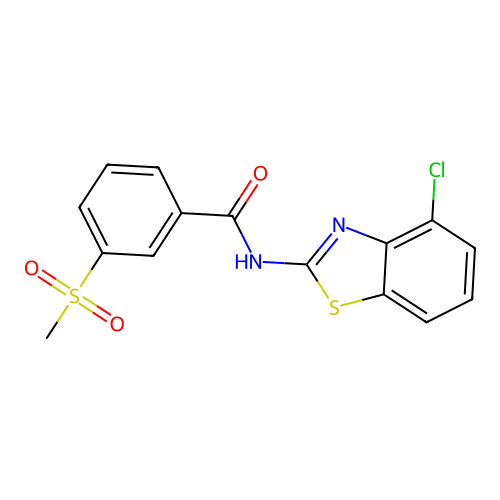 N-(4-chlorobenzo[d]thiazol-2-yl)-3-(methylsulfonyl)benzamide structure