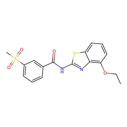 N-(4-ethoxybenzo[d]thiazol-2-yl)-3-(methylsulfonyl)benzamide structure