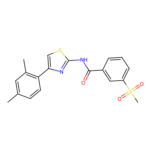 N-(4-(2,4-dimethylphenyl)thiazol-2-yl)-3-(methylsulfonyl)benzamide structure