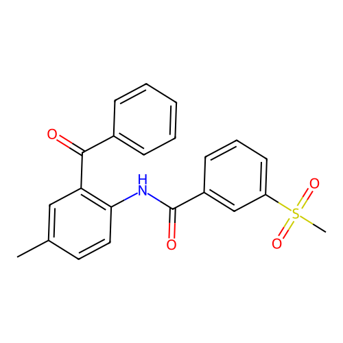 N-(2-benzoyl-4-methylphenyl)-3-methylsulfonylbenzamide structure