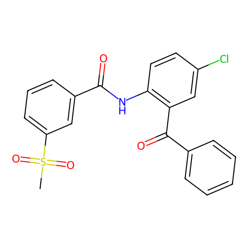 N-(2-benzoyl-4-chlorophenyl)-3-methylsulfonylbenzamide structure