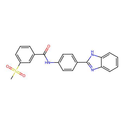 N-[4-(1H-benzimidazol-2-yl)phenyl]-3-methylsulfonylbenzamide structure