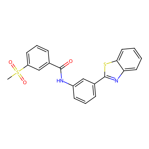 N-(3-(benzo[d]thiazol-2-yl)phenyl)-3-(methylsulfonyl)benzamide structure