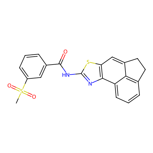 N-(4,5-dihydroacenaphtho[5,4-d]thiazol-8-yl)-3-(methylsulfonyl)benzamide structure