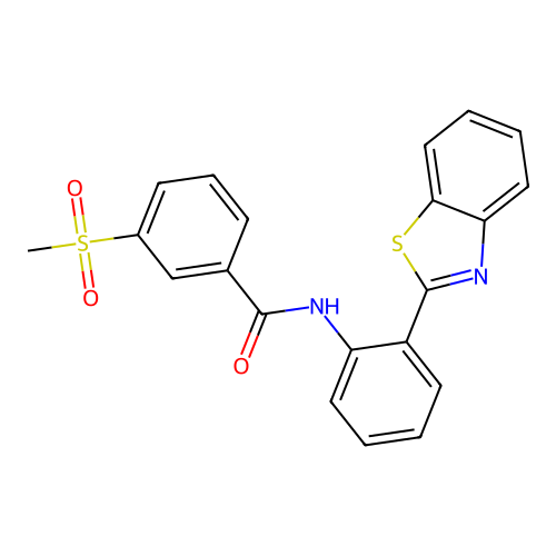 N-(2-(benzo[d]thiazol-2-yl)phenyl)-3-(methylsulfonyl)benzamide structure