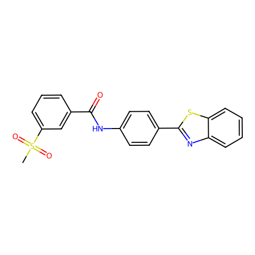 N-(4-(benzo[d]thiazol-2-yl)phenyl)-3-(methylsulfonyl)benzamide structure