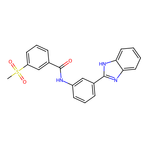 N-(3-(1H-benzo[d]imidazol-2-yl)phenyl)-3-(methylsulfonyl)benzamide structure