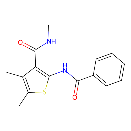 2-benzamido-N,4,5-trimethylthiophene-3-carboxamide structure
