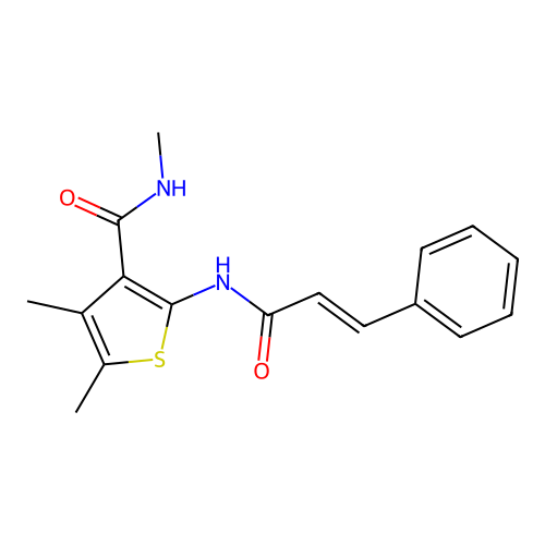 2-cinnamamido-N,4,5-trimethylthiophene-3-carboxamide structure