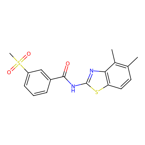 N-(4,5-dimethylbenzo[d]thiazol-2-yl)-3-(methylsulfonyl)benzamide structure