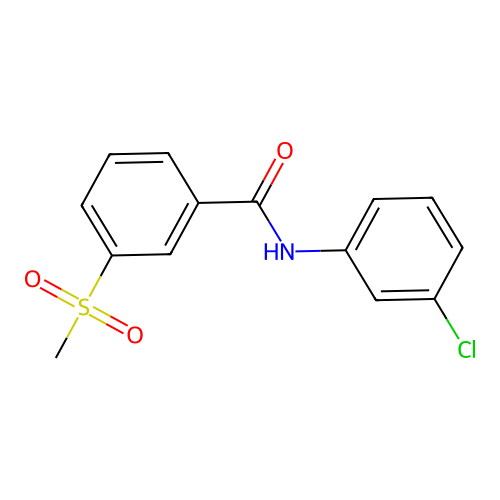 N-(3-chlorophenyl)-3-(methylsulfonyl)benzamide structure