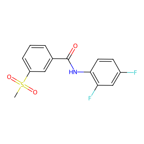 N-(2,4-difluorophenyl)-3-methanesulfonylbenzamide structure