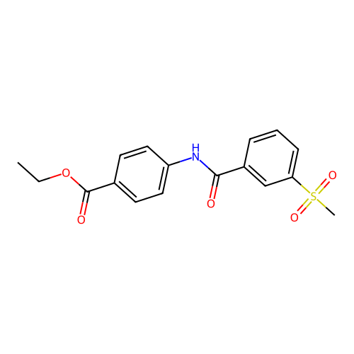 Ethyl 4-(3-(methylsulfonyl)benzamido)benzoate structure