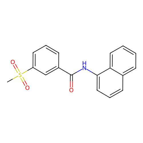3-methylsulfonyl-N-naphthalen-1-ylbenzamide structure