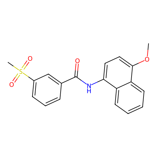 N-(4-methoxynaphthalen-1-yl)-3-methylsulfonylbenzamide structure
