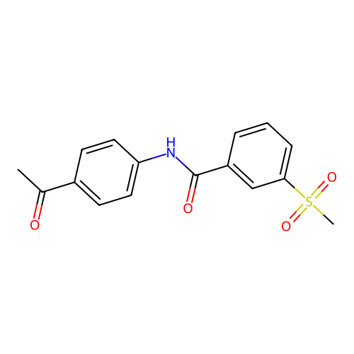 N-(4-acetylphenyl)-3-methylsulfonylbenzamide structure
