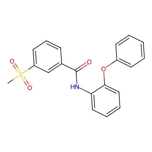 3-methanesulfonyl-N-(2-phenoxyphenyl)benzamide structure